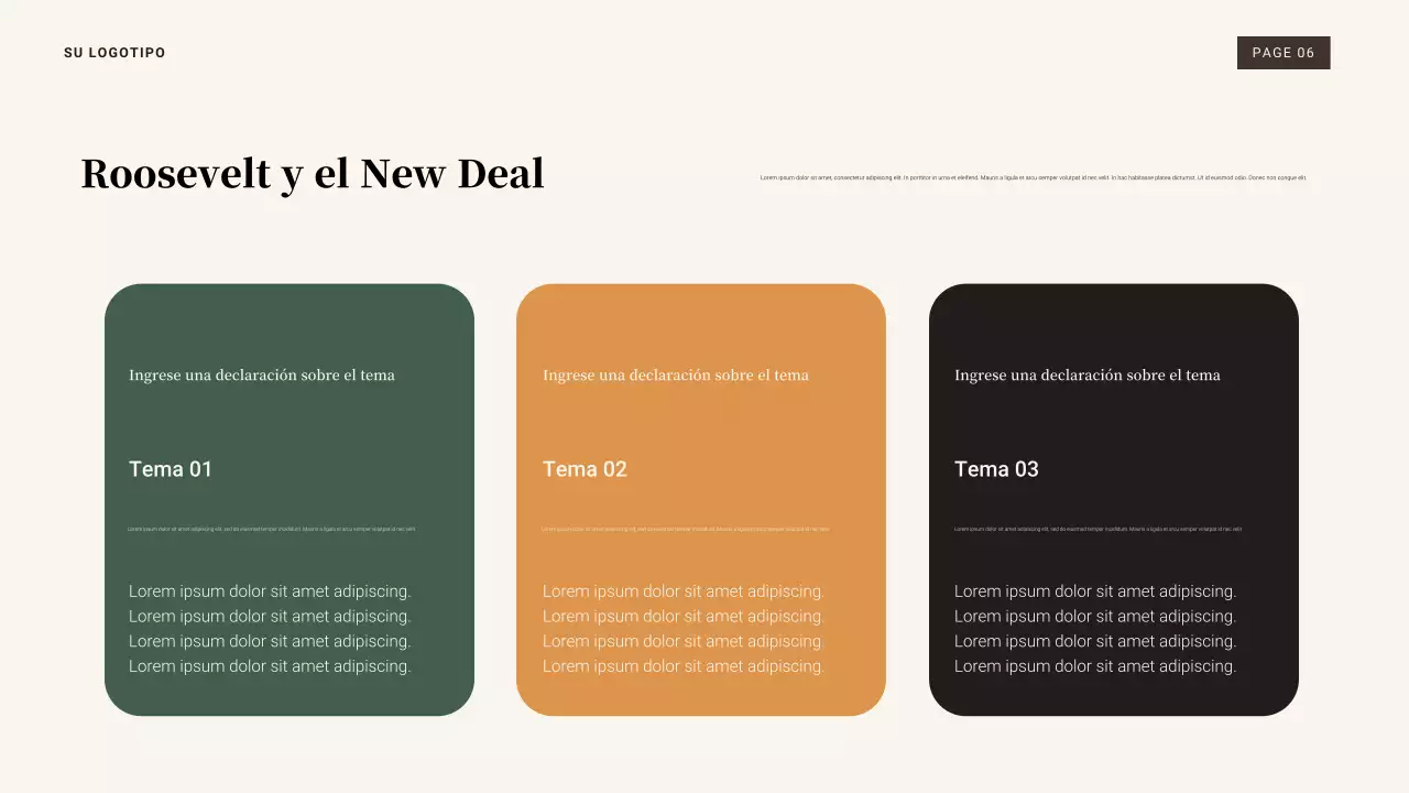 Presentación de la Gran Depresión de 1929 en marrón y naranja vintage