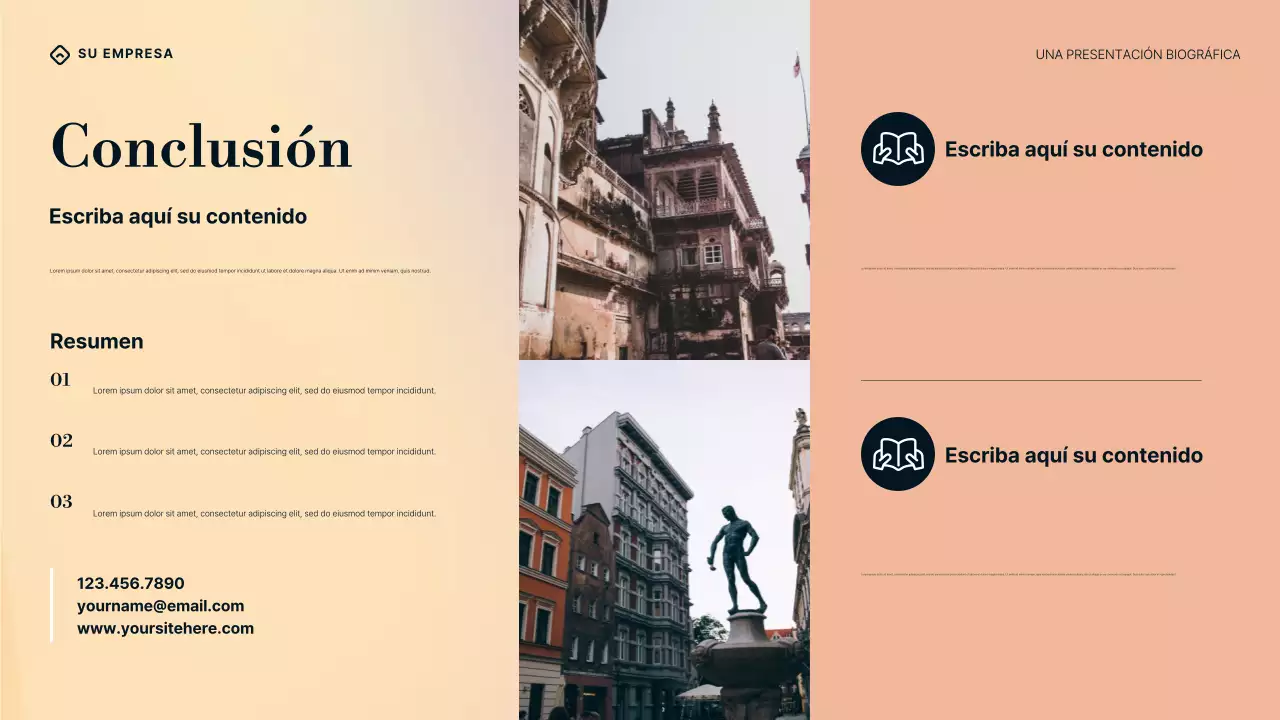 Presentación de la biografía de William Butler Yeats en degradado púrpura, azul y crema