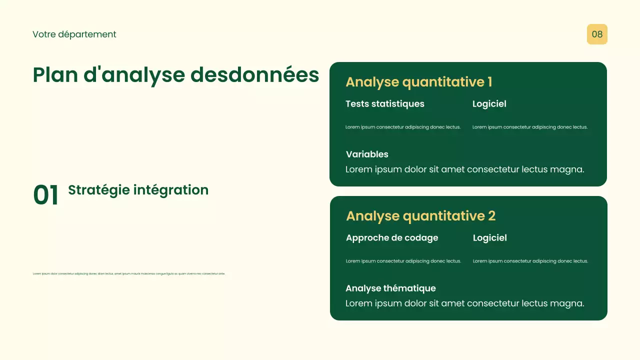 Présentation de recherche professionnelle jaune
