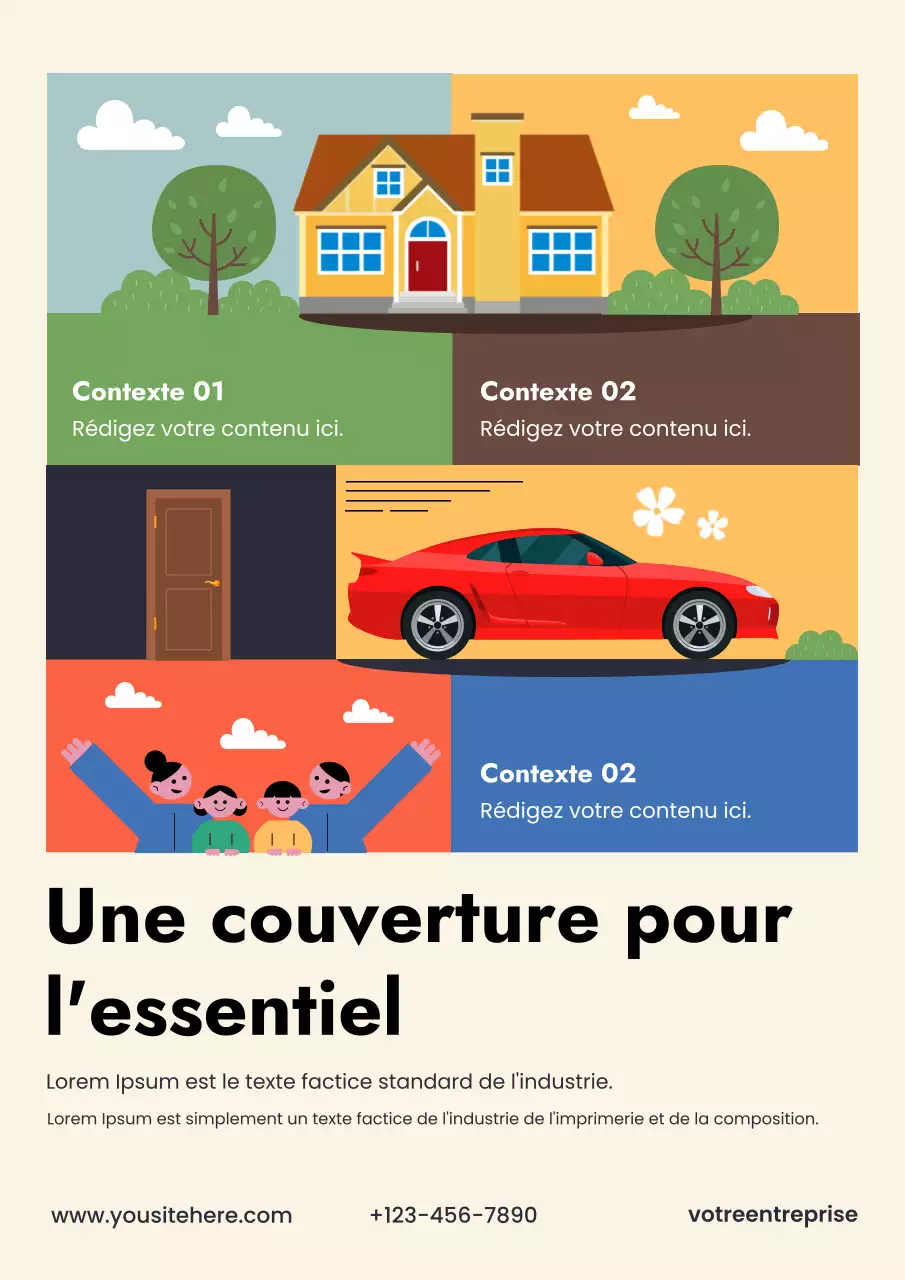 promotion d'assurance moderne beige