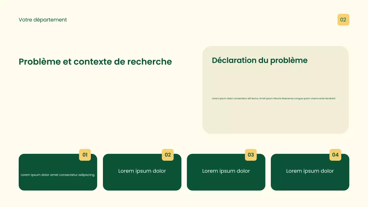 Présentation de recherche professionnelle jaune