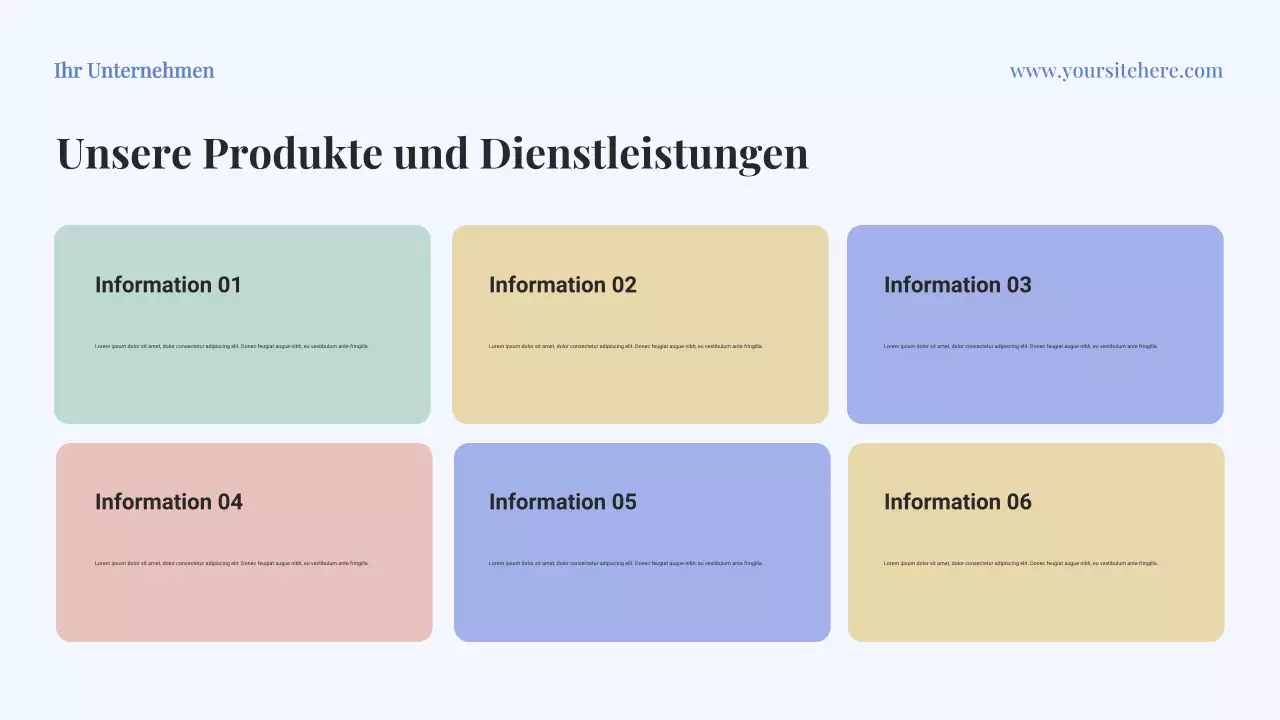 Blaues klassisches Geschäftsplandokument – ​​Präsentation