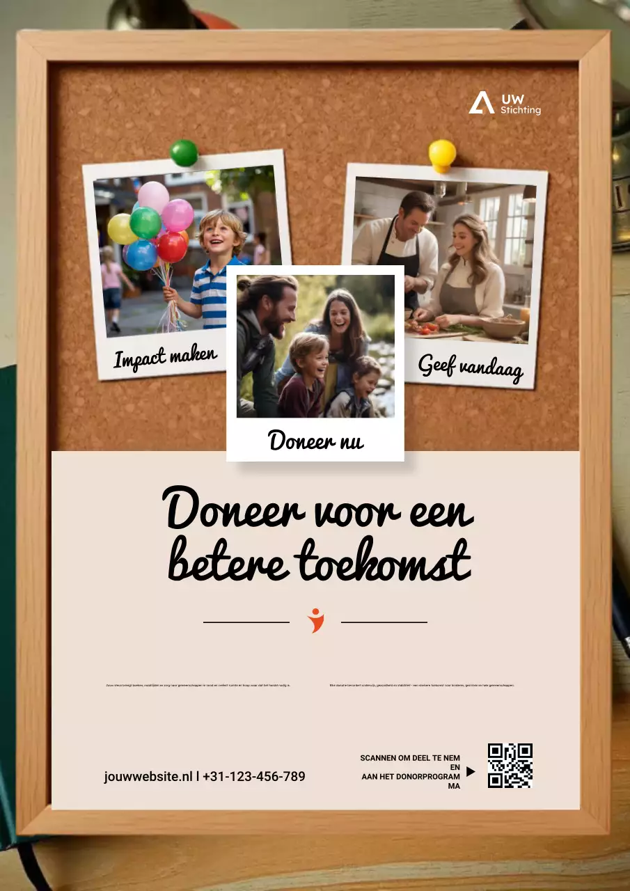 bruine rustieke liefdadigheidsactie