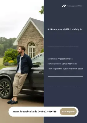 moderne Versicherungsanzeige der Marine