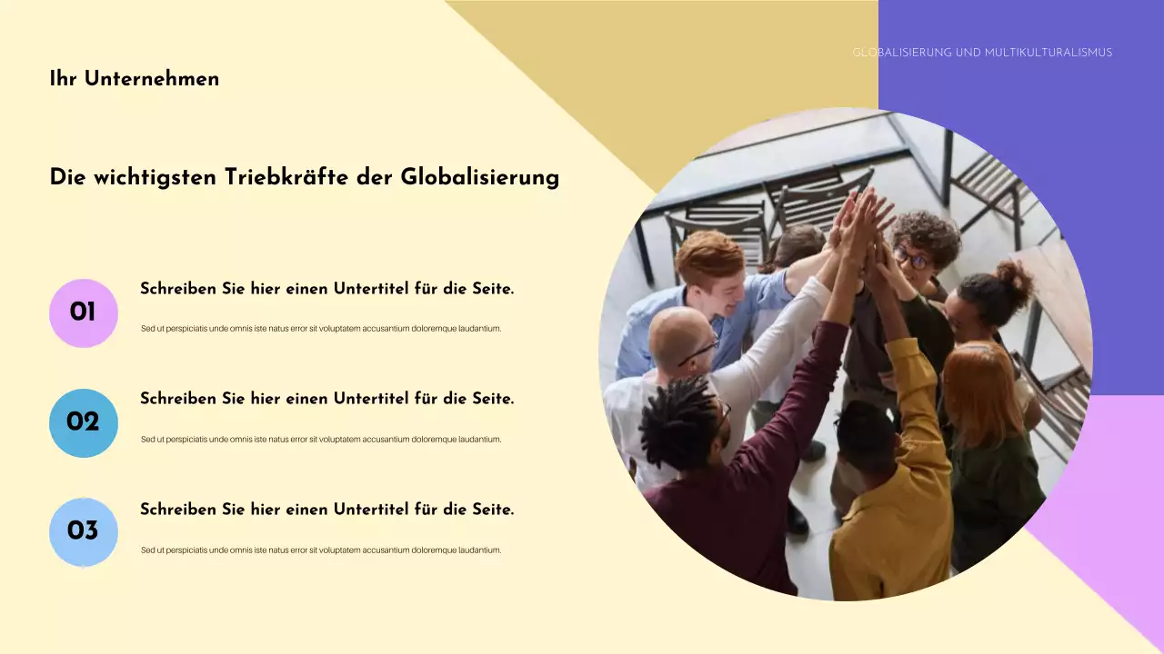 Bunte Ankündigung kultureller Vielfalt Präsentation