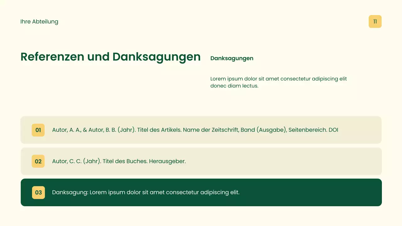 Gelbe professionelle Forschungspräsentation