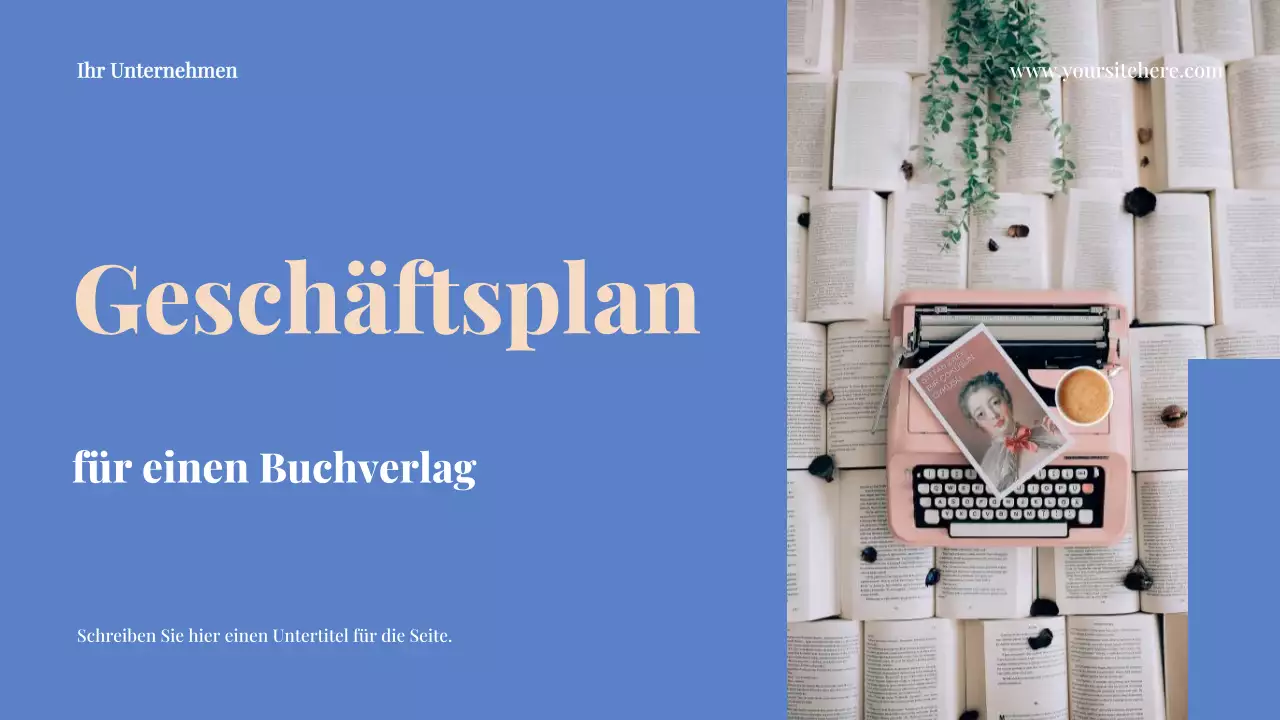 Blaues klassisches Geschäftsplandokument – ​​Präsentation