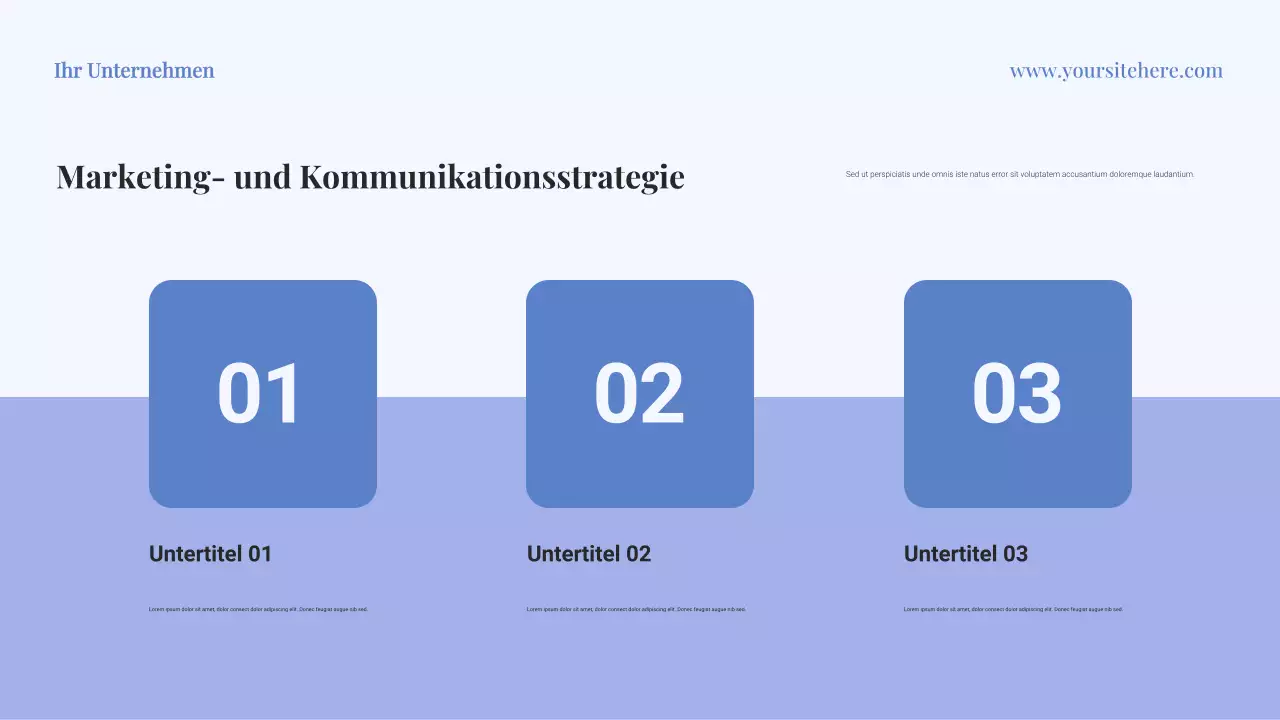 Blaues klassisches Geschäftsplandokument – ​​Präsentation