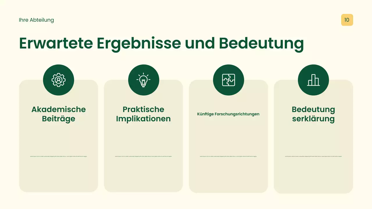 Gelbe professionelle Forschungspräsentation