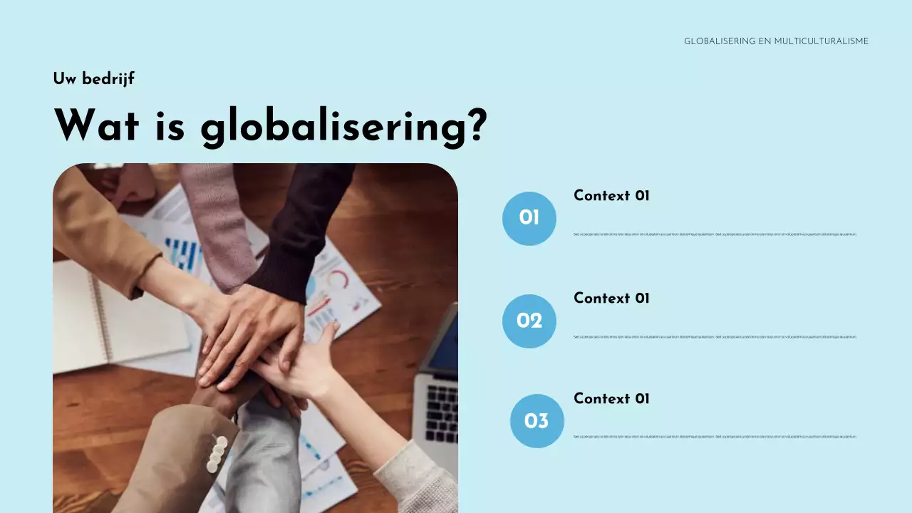 Kleurrijke presentatie over culturele diversiteit