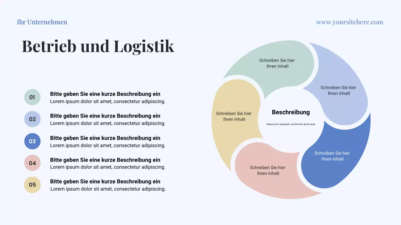 Blaues klassisches Geschäftsplandokument – ​​Präsentation