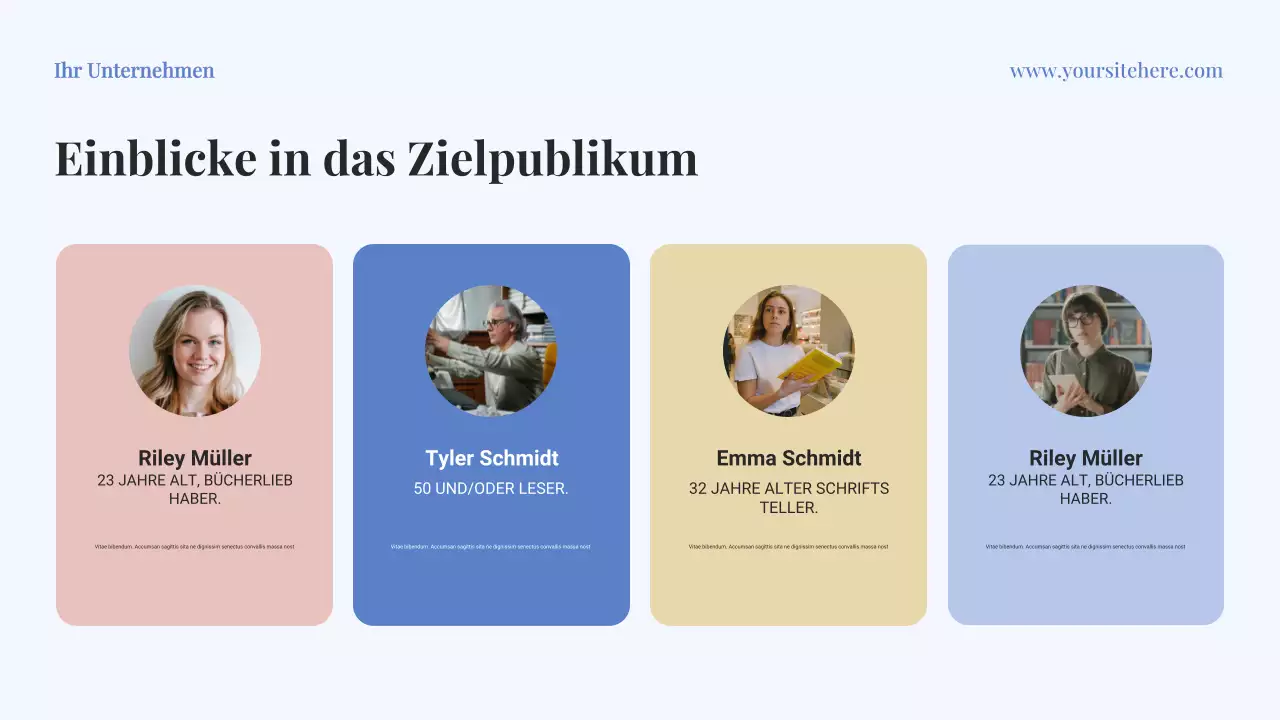 Blaues klassisches Geschäftsplandokument – ​​Präsentation