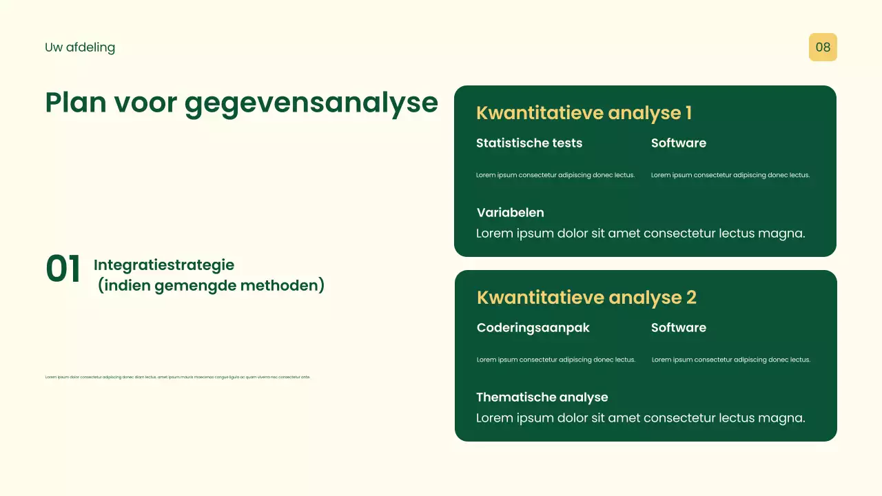 Gele professionele onderzoekspresentatie