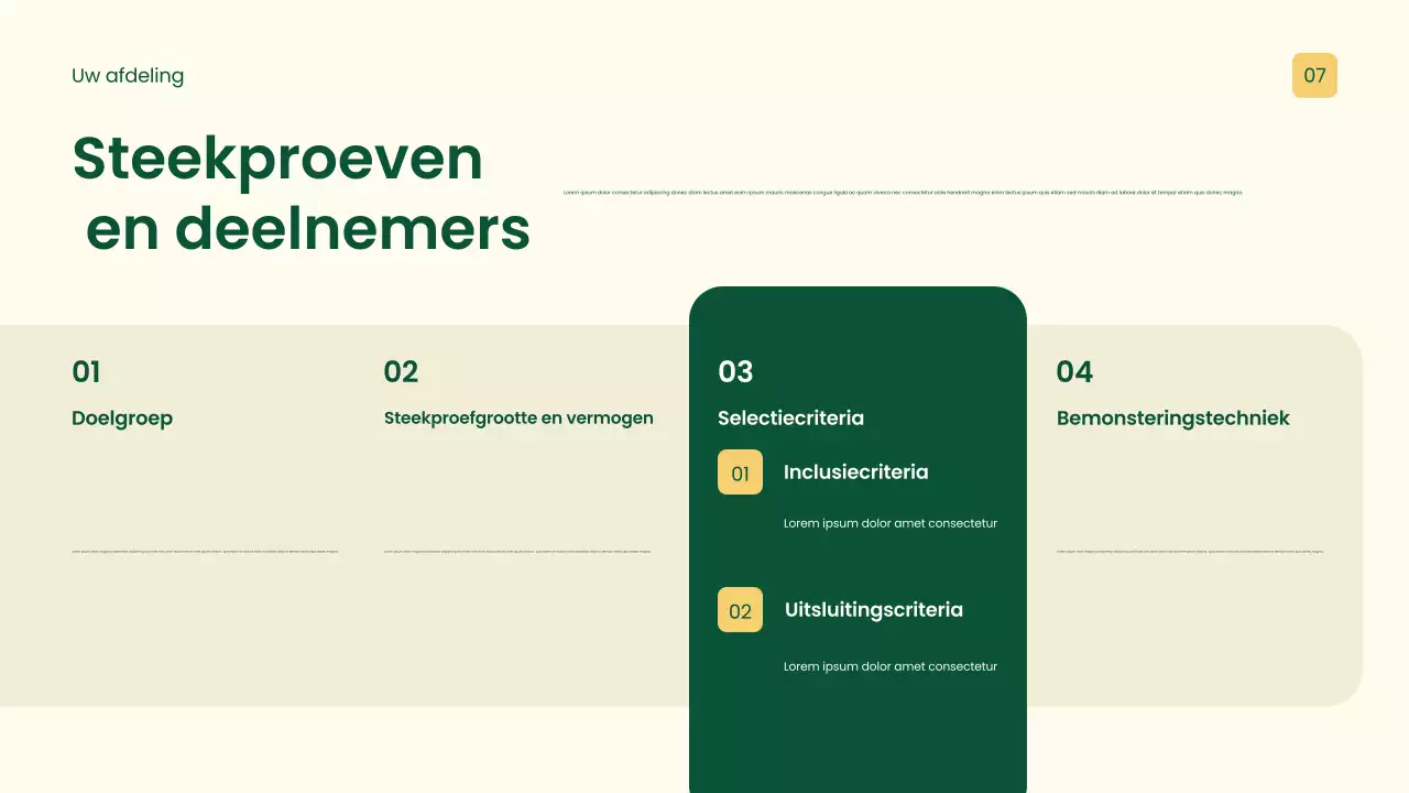 Gele professionele onderzoekspresentatie