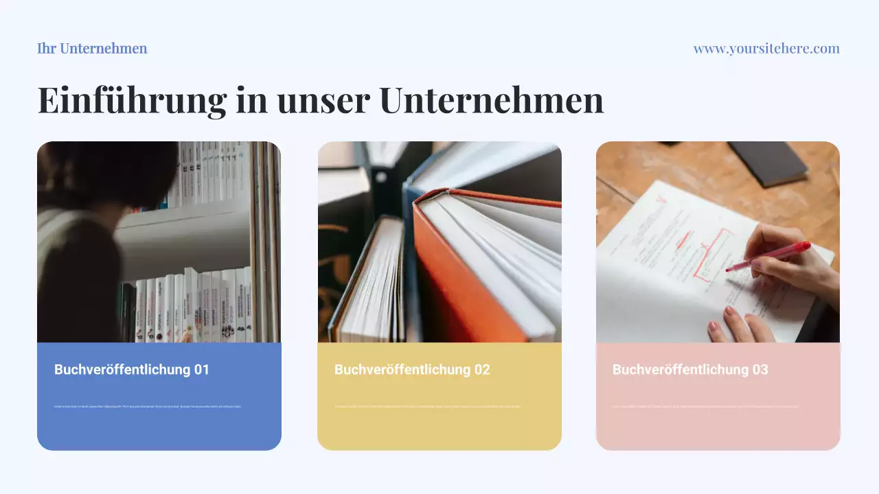 Blaues klassisches Geschäftsplandokument – ​​Präsentation