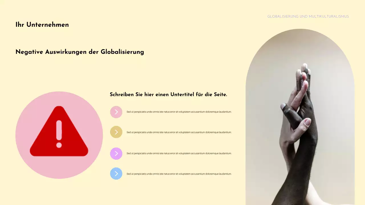 Bunte Ankündigung kultureller Vielfalt Präsentation