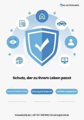 blaue moderne versicherungsförderung