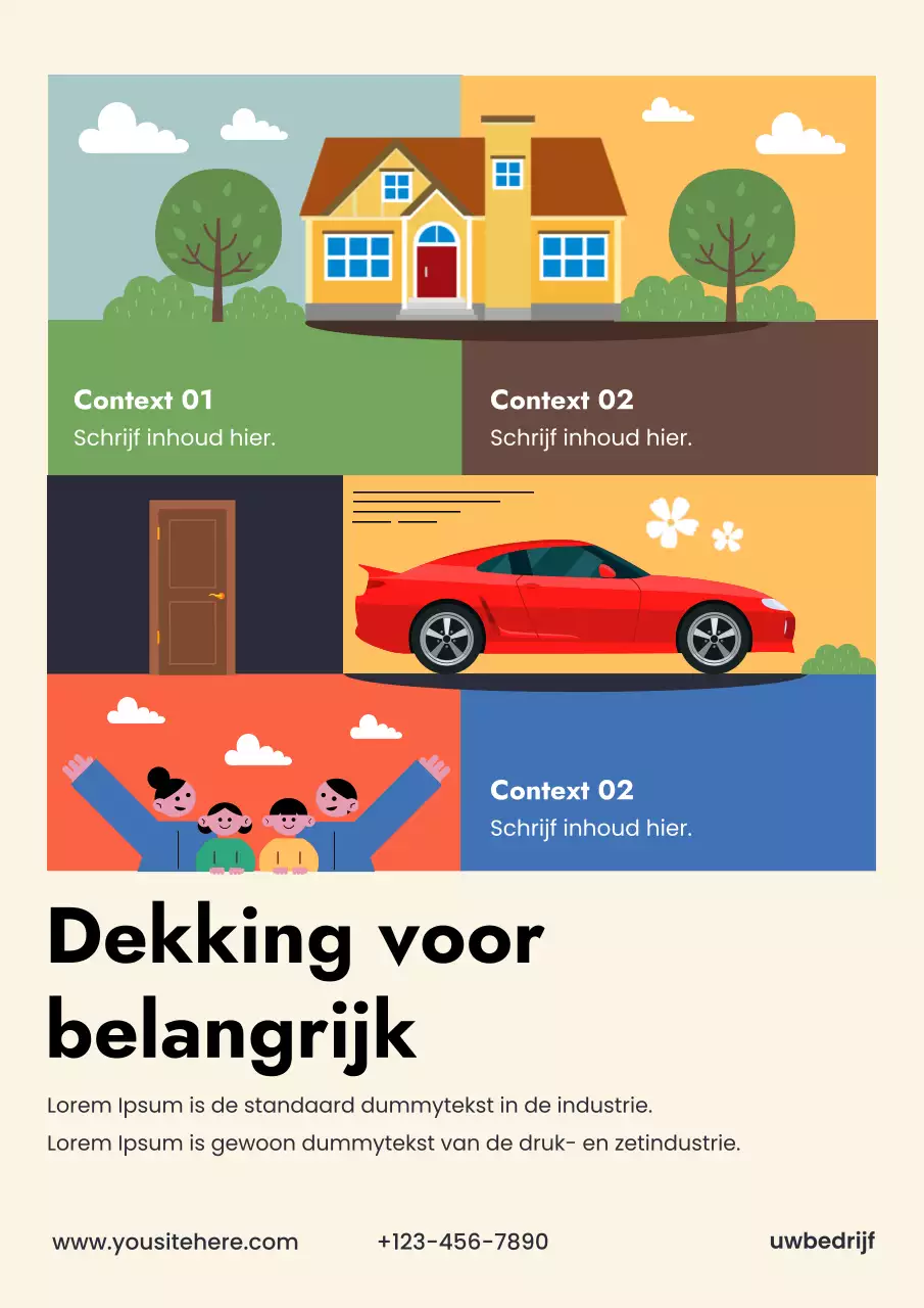 beige moderne verzekeringspromotie