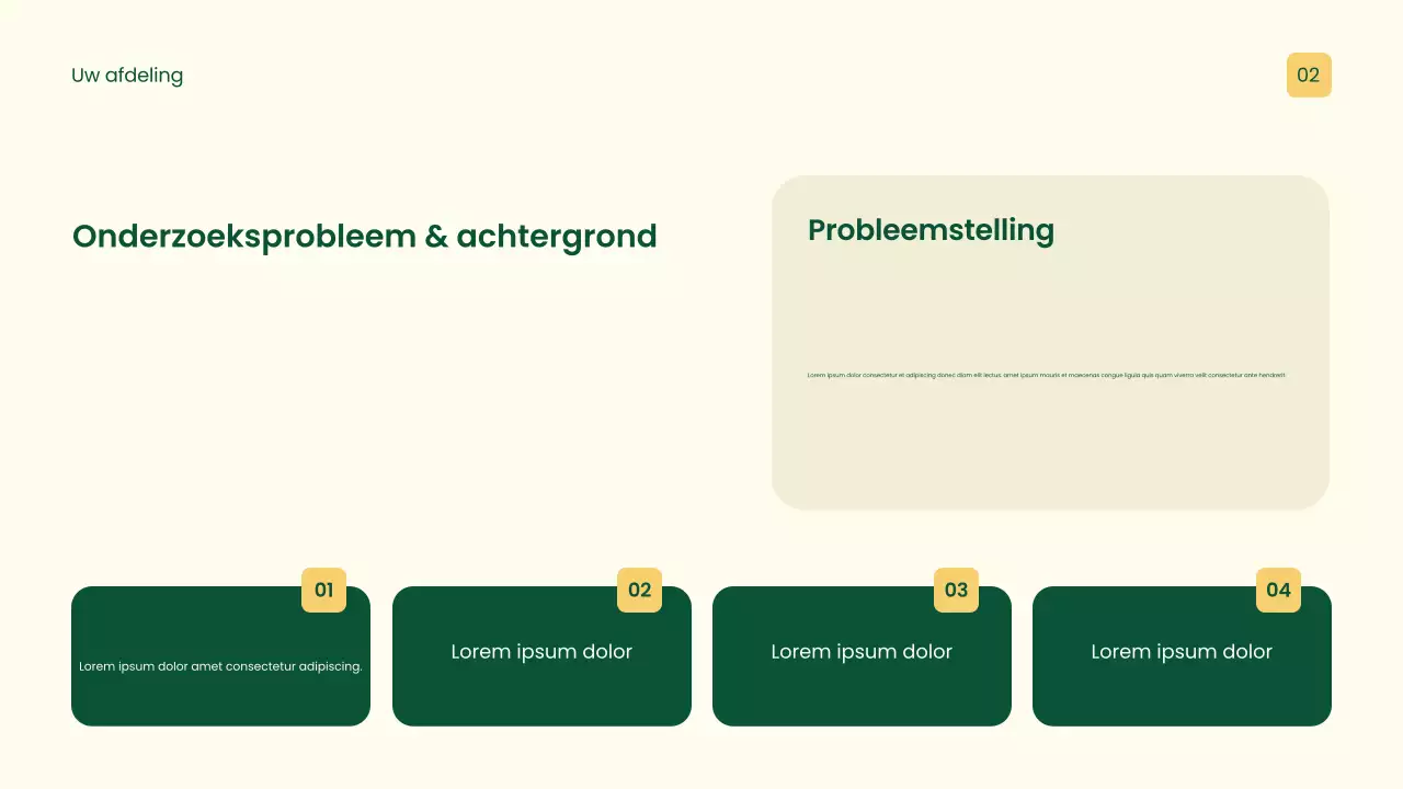 Gele professionele onderzoekspresentatie