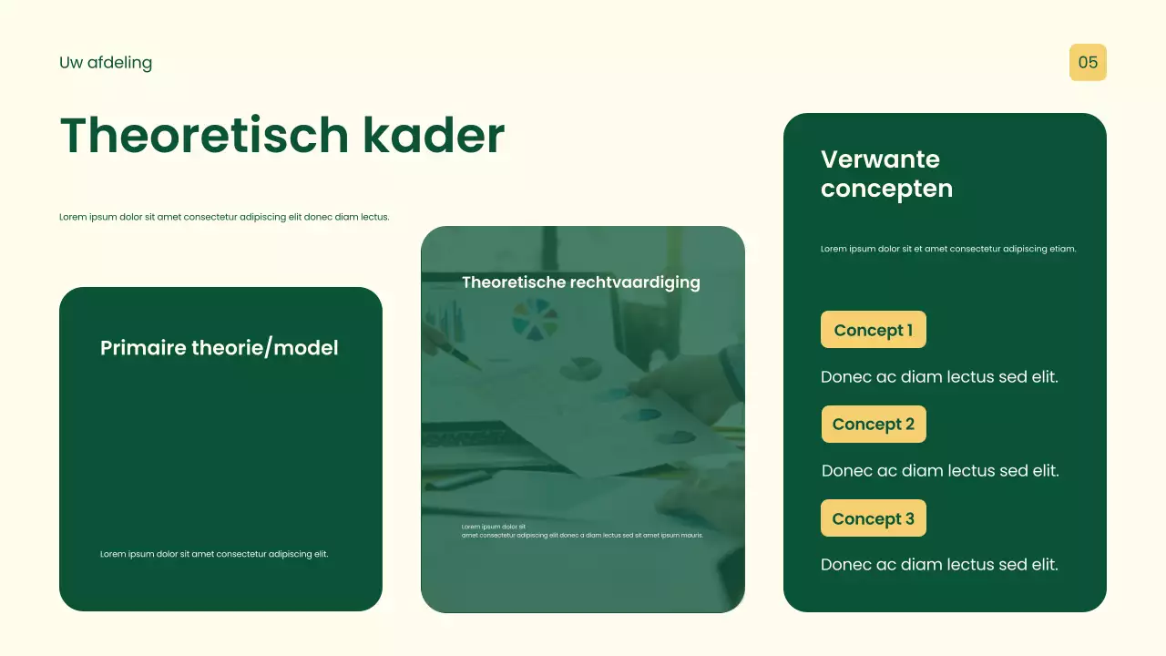 Gele professionele onderzoekspresentatie