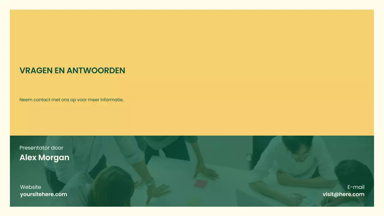 Gele professionele onderzoekspresentatie