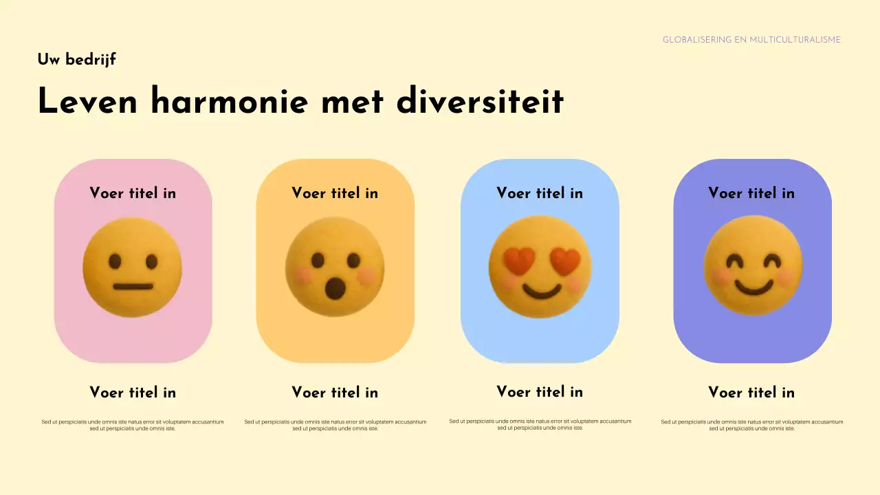 Kleurrijke presentatie over culturele diversiteit