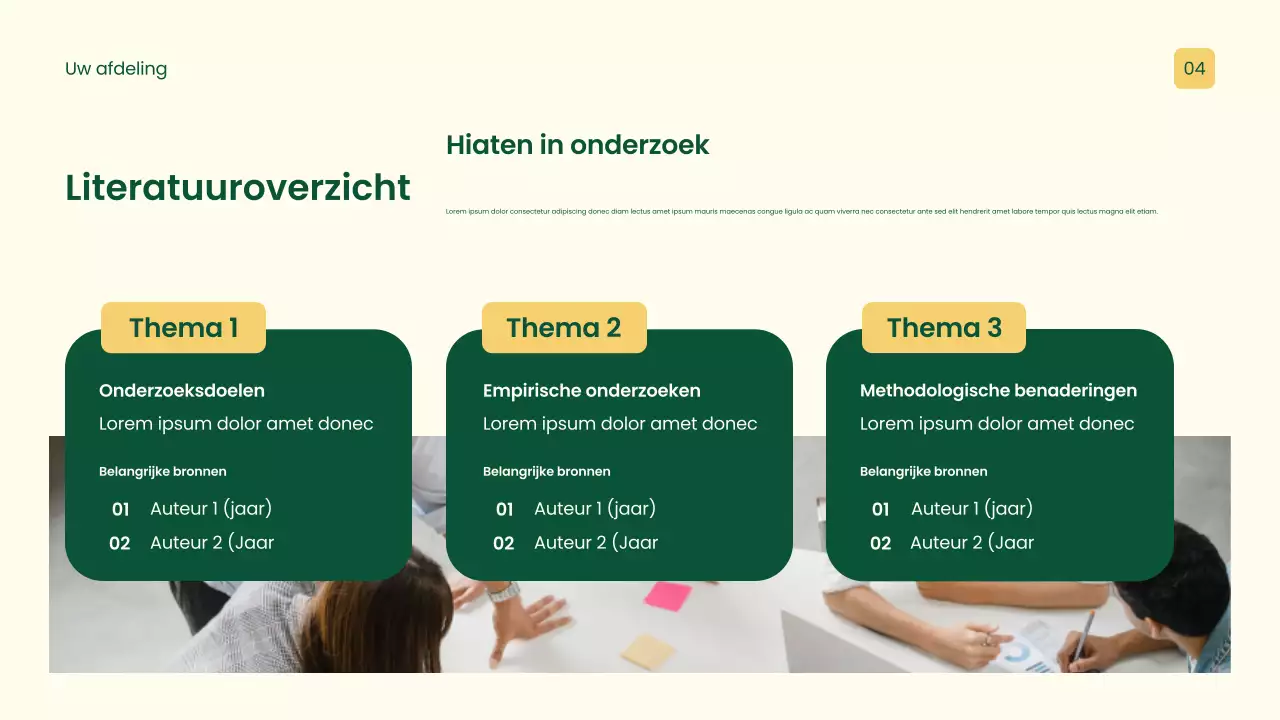 Gele professionele onderzoekspresentatie