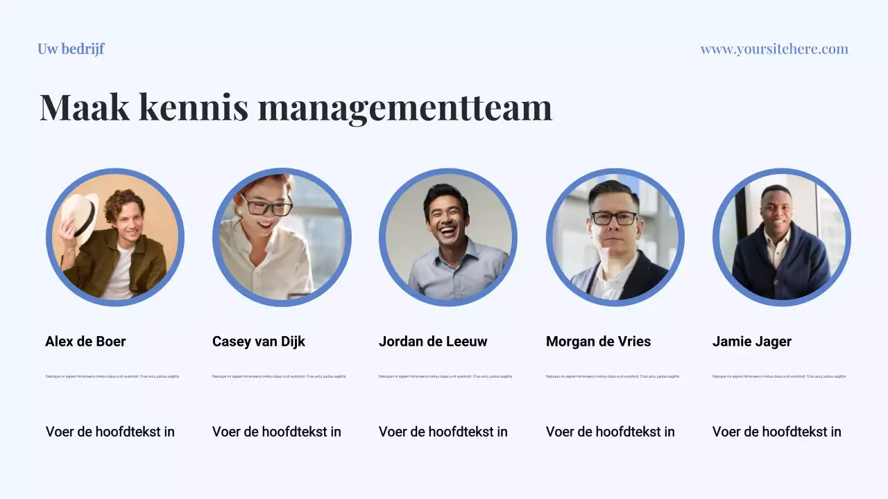 Presentatie van het Blue Classic Business Plan Document