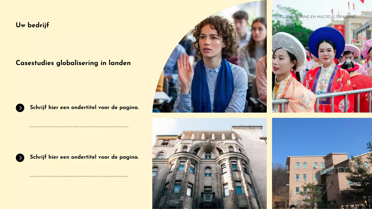 Kleurrijke presentatie over culturele diversiteit