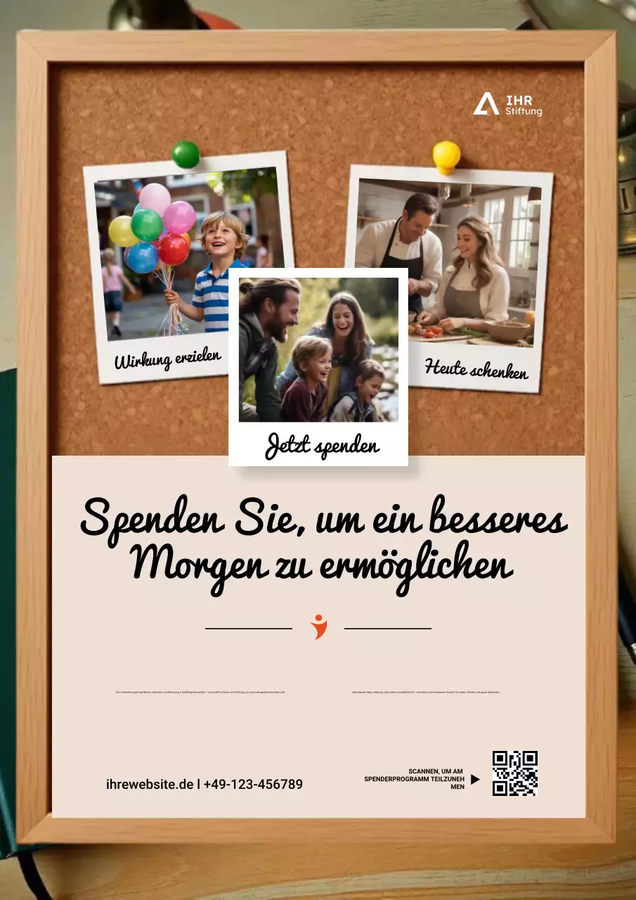 braune rustikale Wohltätigkeitsaktion