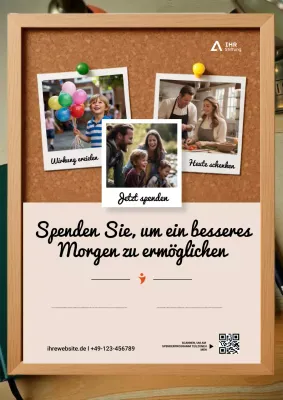 braune rustikale Wohltätigkeitsaktion