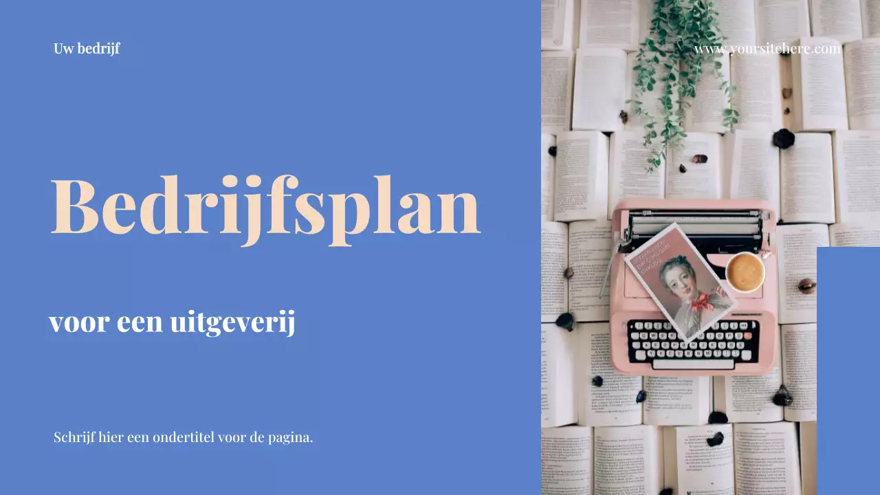 Presentatie van het Blue Classic Business Plan Document