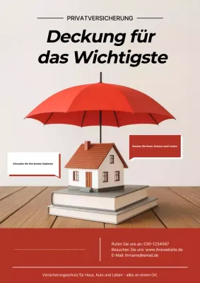 rote moderne versicherungsförderung