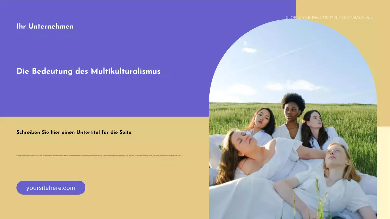 Bunte Ankündigung kultureller Vielfalt Präsentation