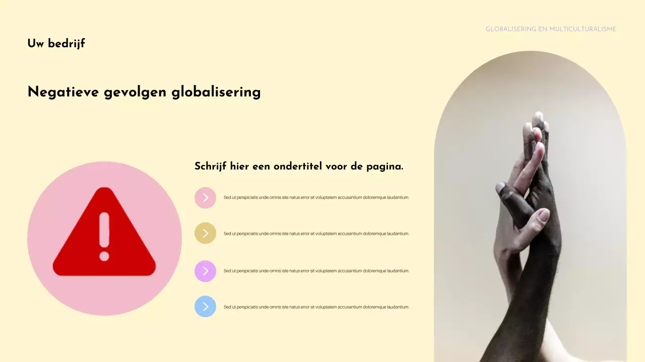 Kleurrijke presentatie over culturele diversiteit