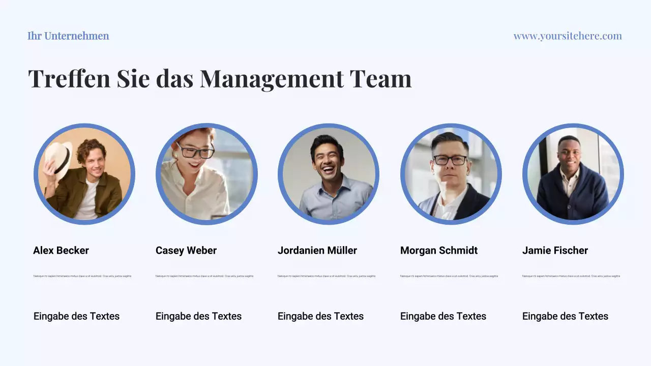 Blaues klassisches Geschäftsplandokument – ​​Präsentation