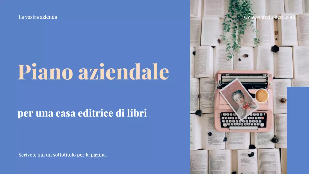 Presentazione del documento del piano aziendale Blue Classic