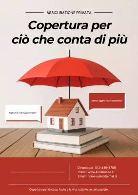 promozione assicurativa moderna rossa
