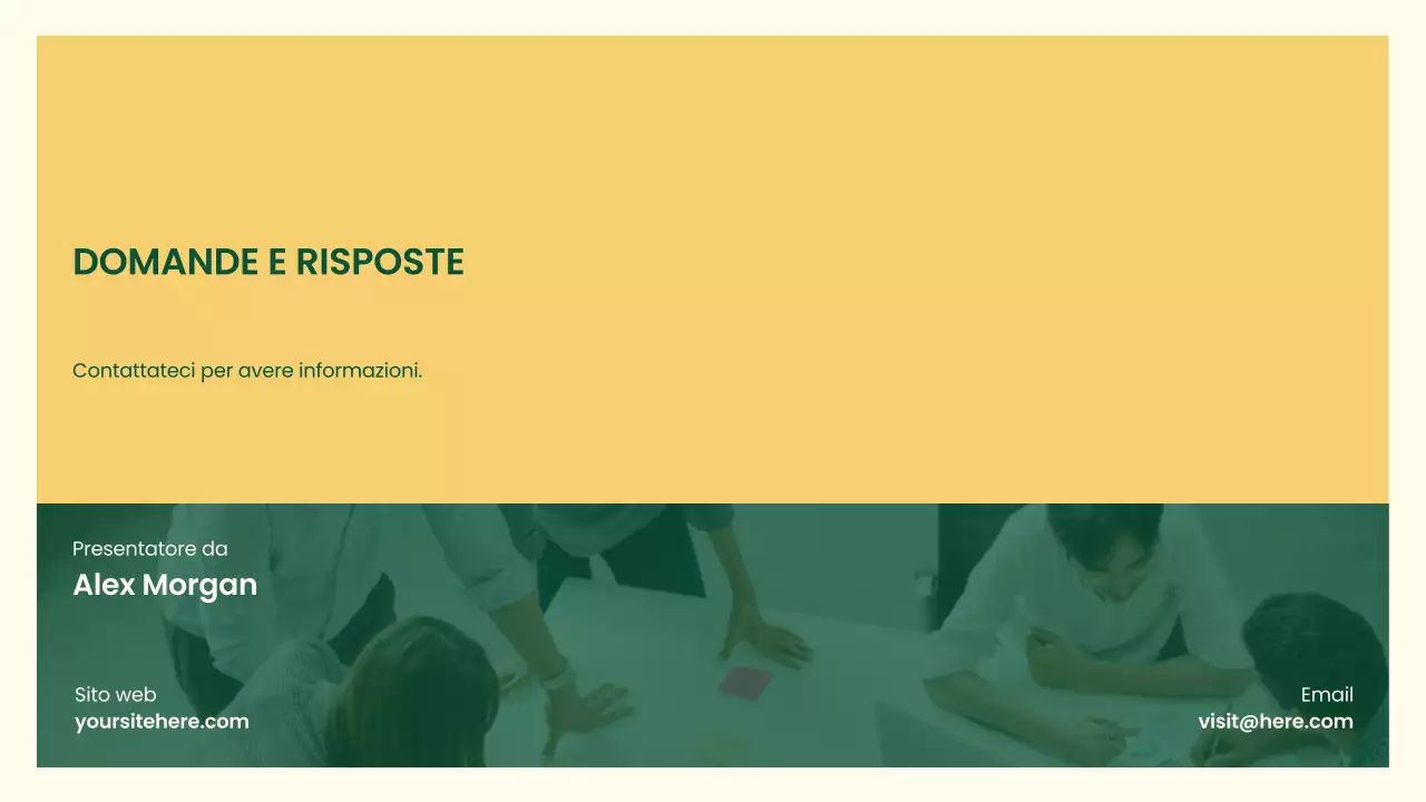 Presentazione della ricerca professionale gialla