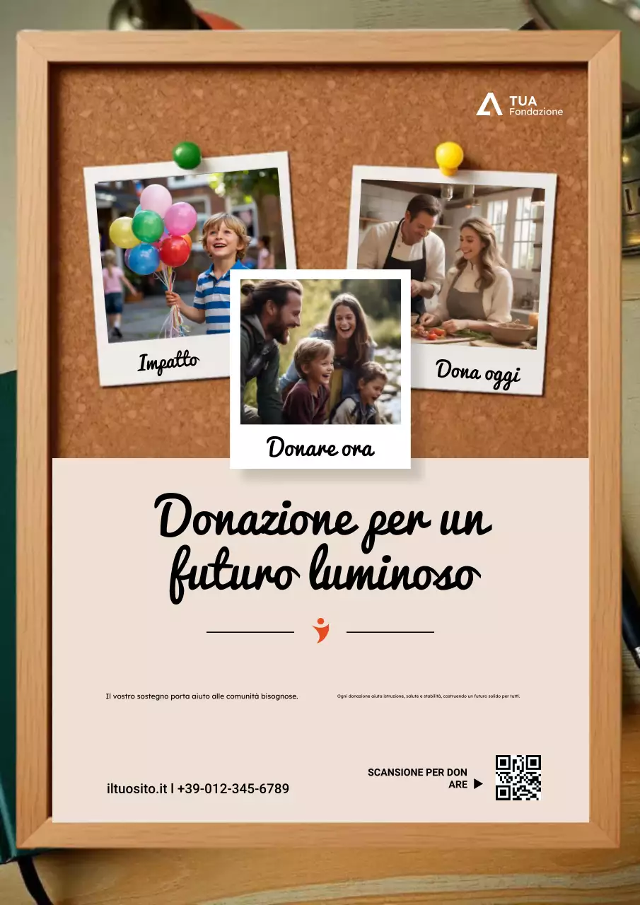 promozione di beneficenza rustica marrone