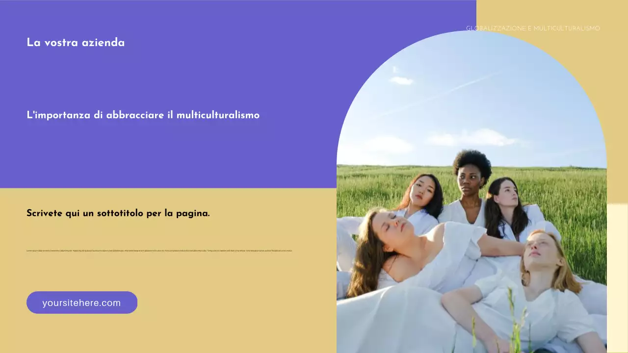Presentazione dell'annuncio sulla diversità culturale colorata