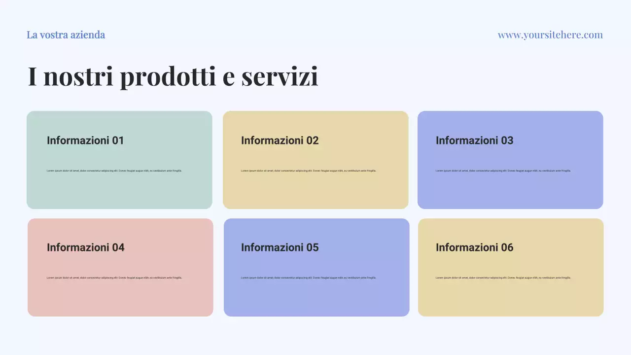 Presentazione del documento del piano aziendale Blue Classic