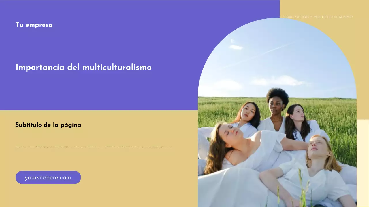 Presentación del anuncio de diversidad cultural colorida