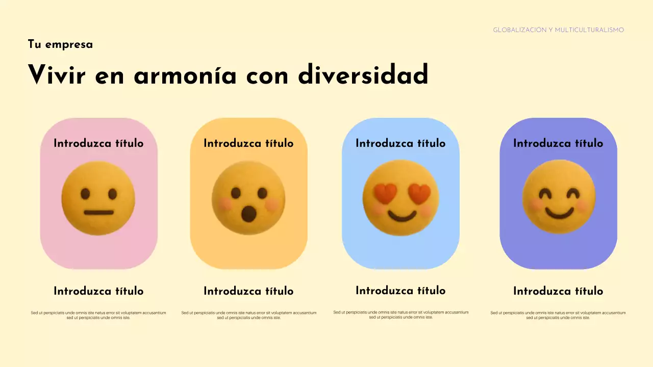 Presentación del anuncio de diversidad cultural colorida