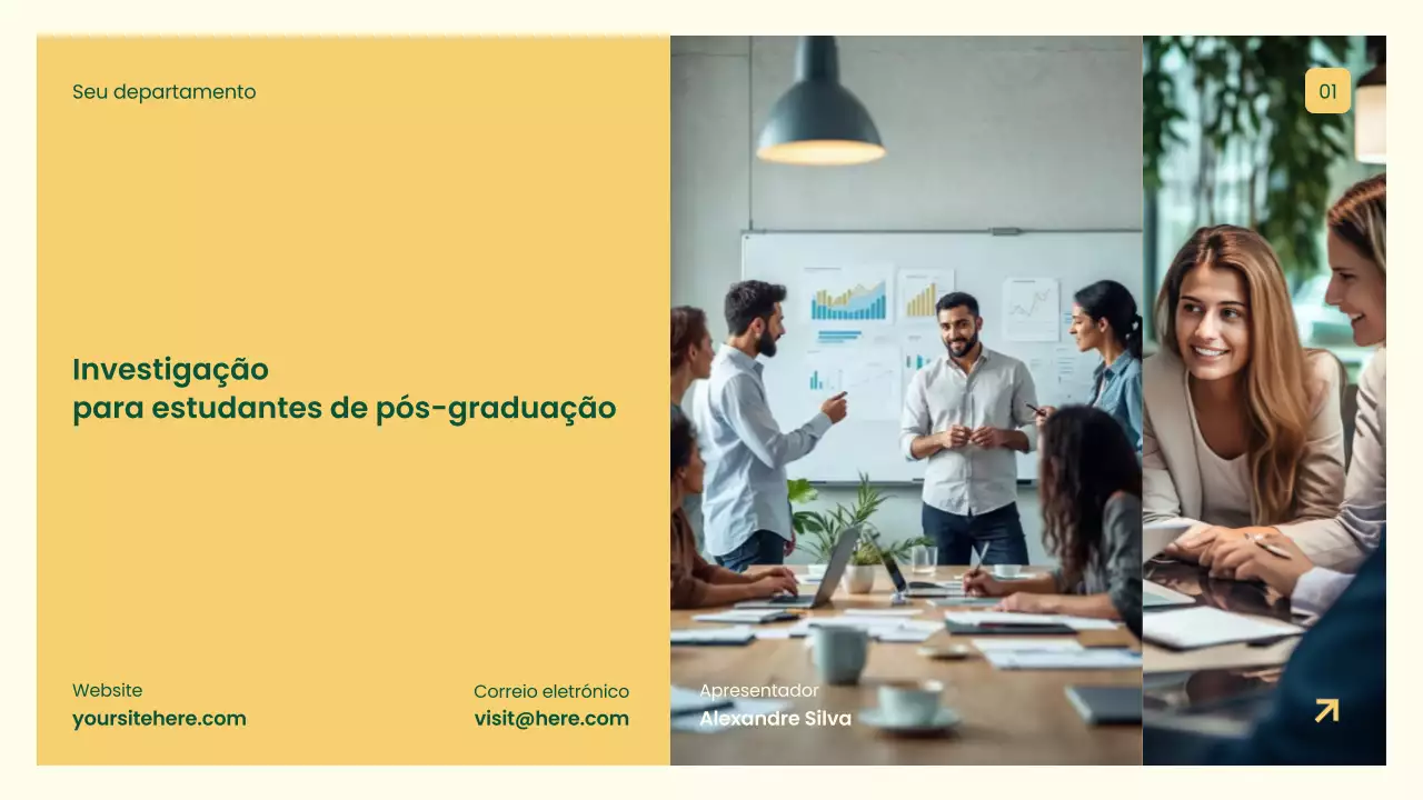 Apresentação de Pesquisa Profissional Amarela
