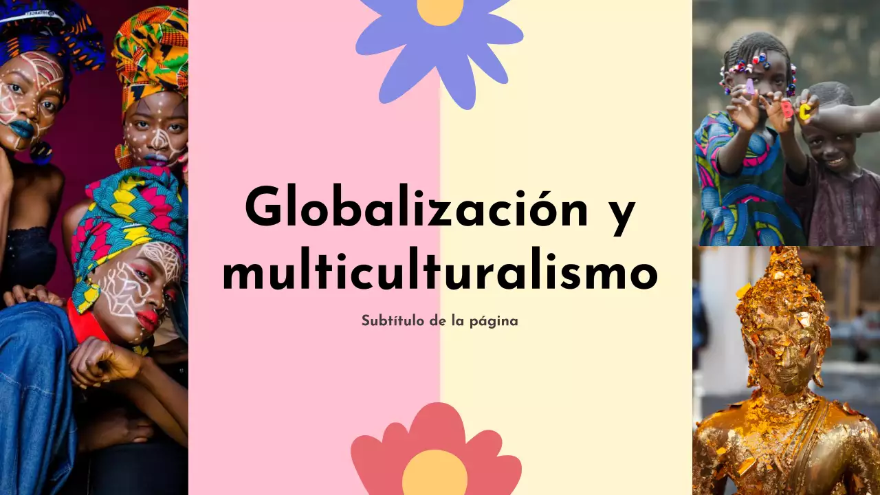 Presentación del anuncio de diversidad cultural colorida