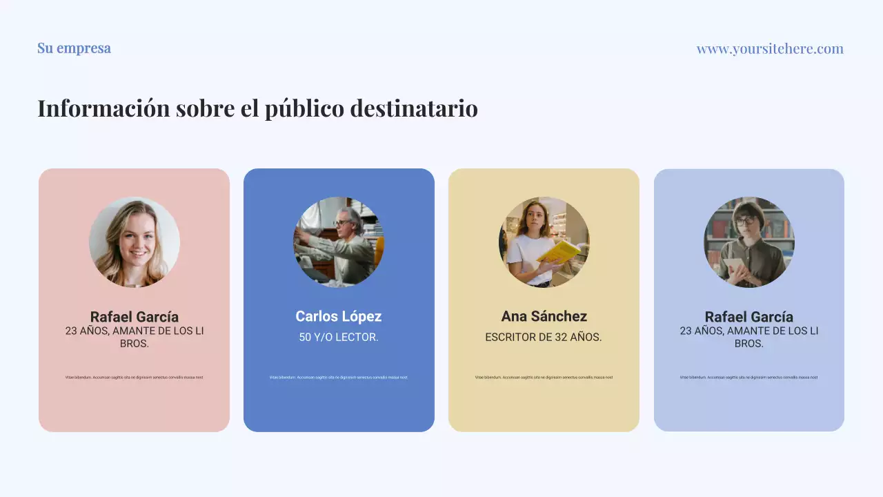 Presentación del documento del plan de negocios clásico azul