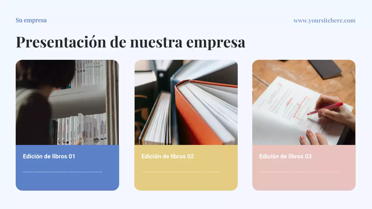 Presentación del documento del plan de negocios clásico azul