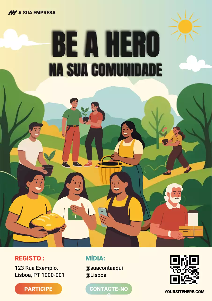 promoção de comunidade verde moderna