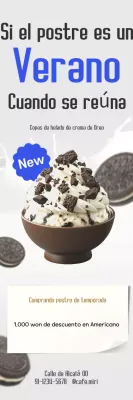 Descuento en postres limpios y grises